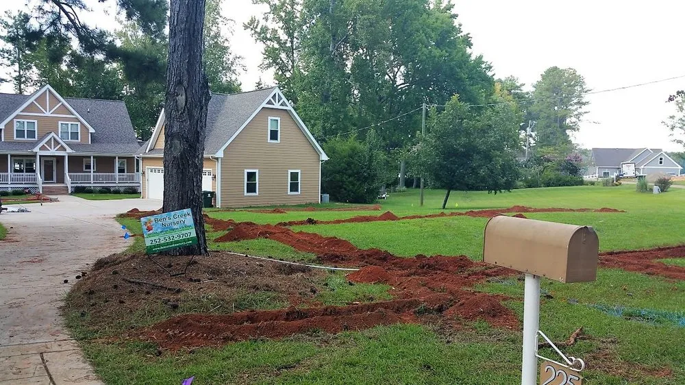 Custom landscape installation for year-round maintenance across Littleton, NC - Ben's Creek Nursery