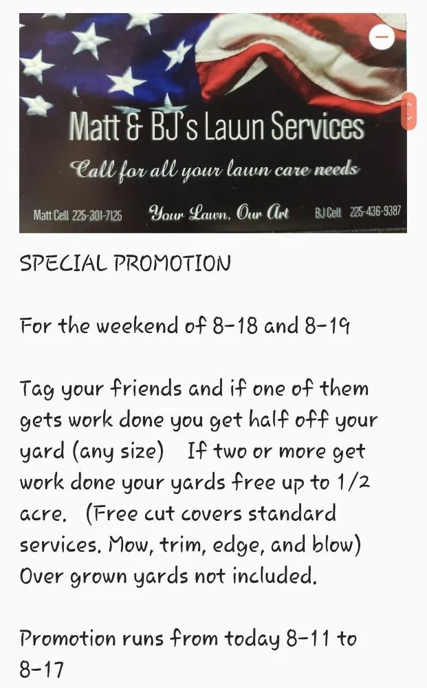 Expert yard maintenance in Zachary, LA by Ben's lawn crew