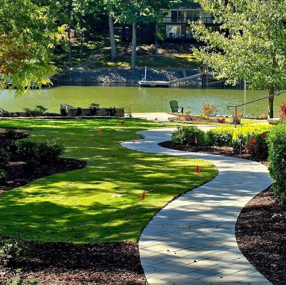 Custom garden landscaping in Fort Mill, SC by Benton Outdoor Living