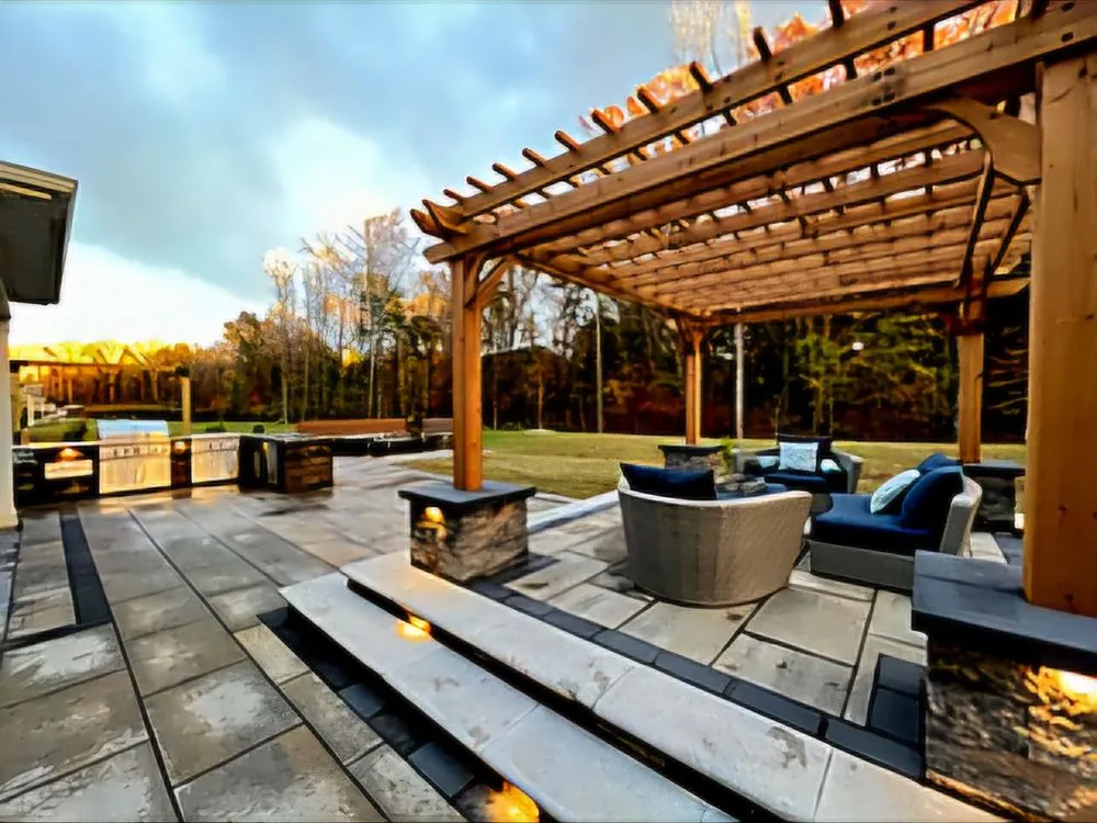 Local yard cleanup service with custom design in Fort Mill, SC by Benton Outdoor Living