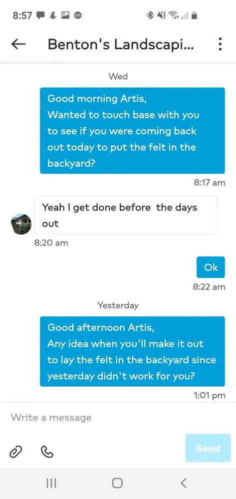 Expert lawn mowing service for outdoor upgrades across McSherrystown, PA - Bentons Landscaping Construction