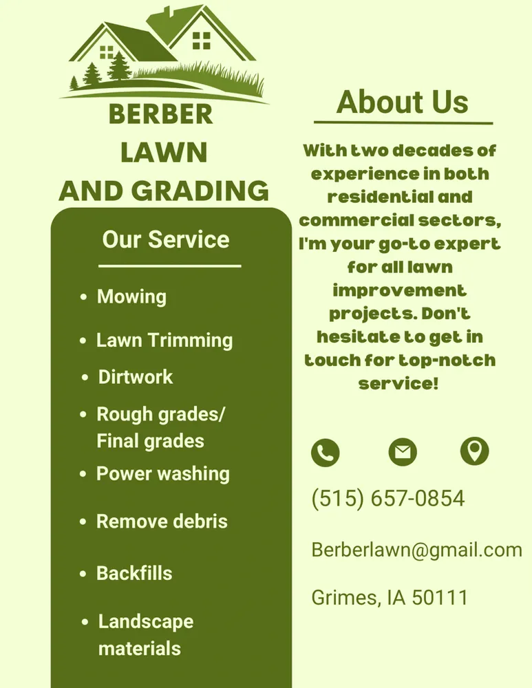 Professional landscaping services for outdoor upgrades across Grimes, IA - Berber Lawn And Grading