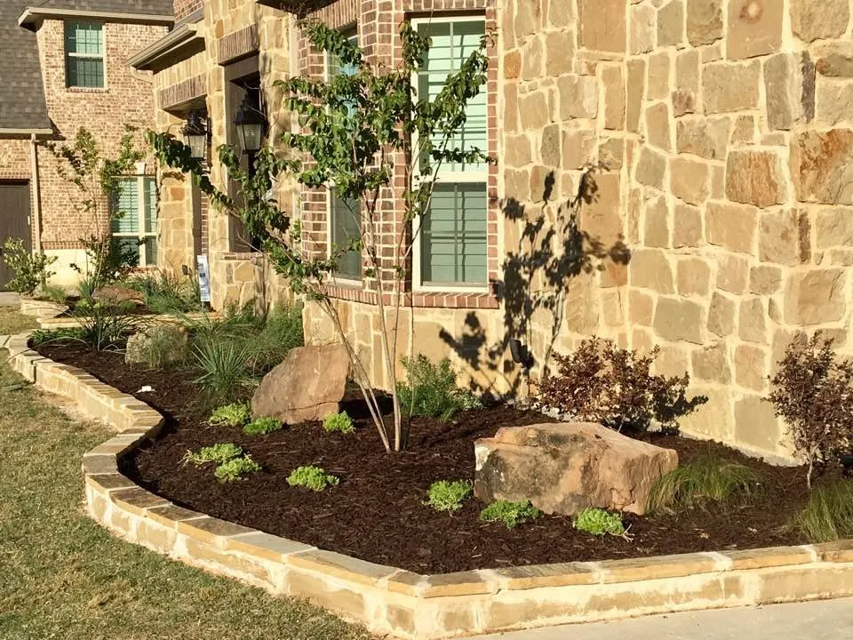 Expert lawn mowing service with custom design in Trophy Club, TX by Bergstrom Landscape
