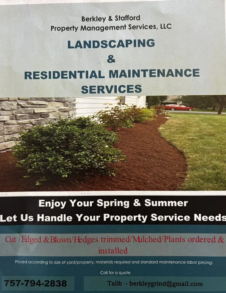 Top-rated lawn mowing service in Norfolk, VA by Berkley & Stafford Property Management Services