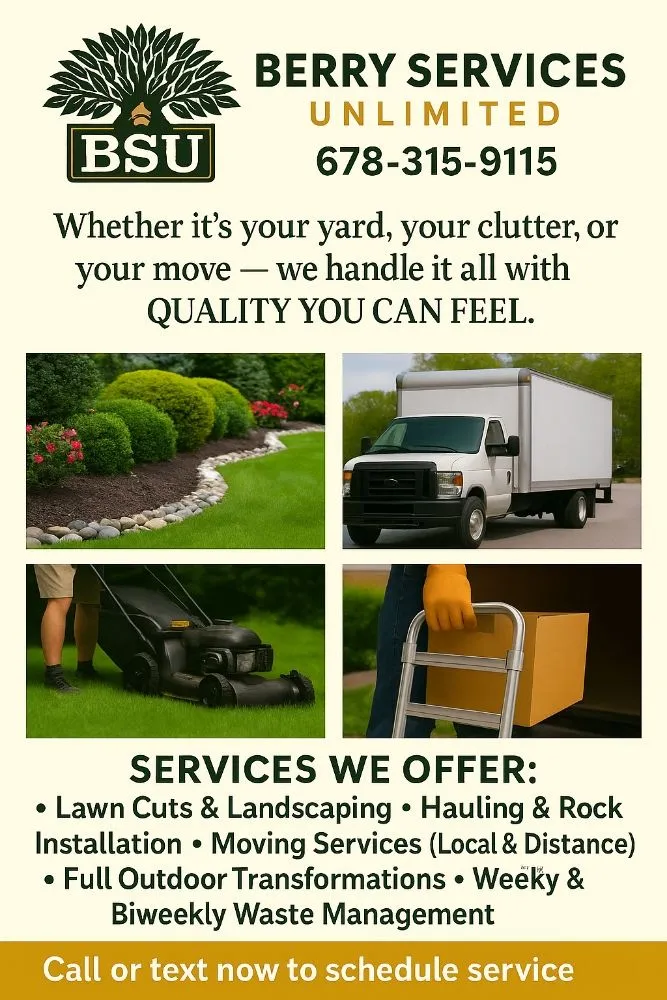 Trusted landscape design in lithonia, GA - Berry Services Unlimited