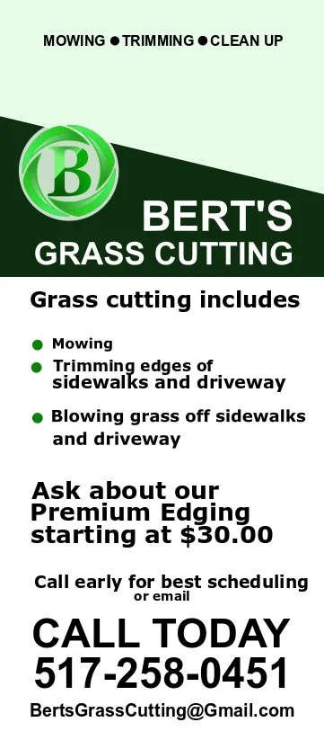 Top-rated outdoor landscaping for beautiful yards in Jackson, MI by Bert's Grass Cutting
