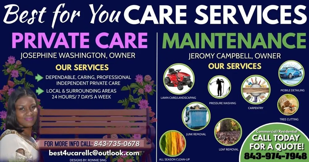 Professional yard cleanup service in Charleston, SC by Best For You Care Services