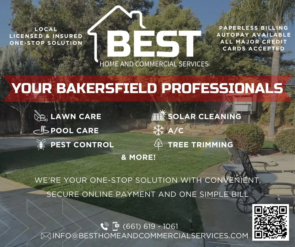 Local yard maintenance for beautiful yards across Bakersfield, CA - Best Home and Commercial Services