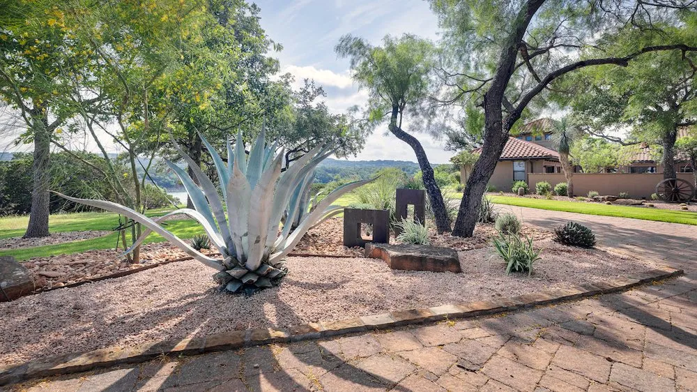 Custom garden landscaping in Leander, TX by Best of Texas Landscapes