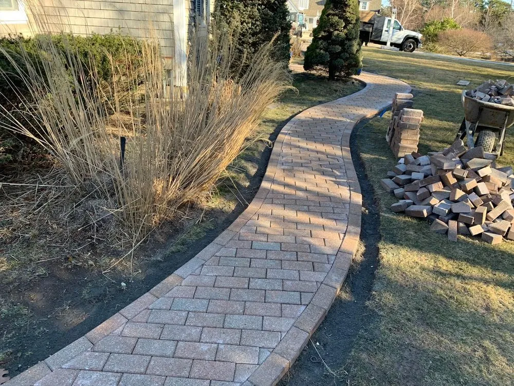 Custom landscape design in Barnstable, MA by Bestcapecode landscaping hardscaping