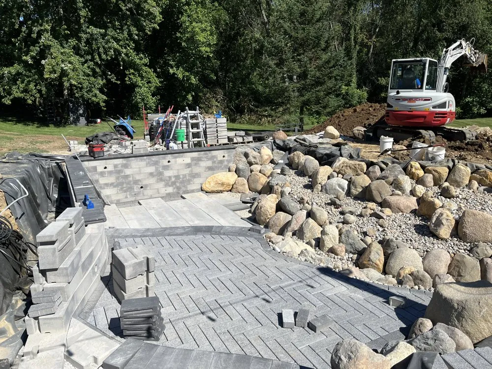 Professional outdoor landscaping in La Porte, IN by Bethel Natural Stone Masonry