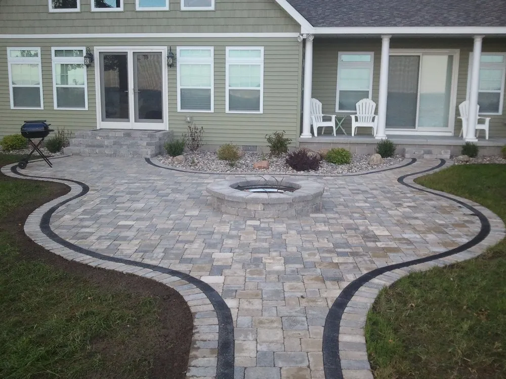 Custom landscape installation in Houghton Lake, MI by Better Yards Landscaping