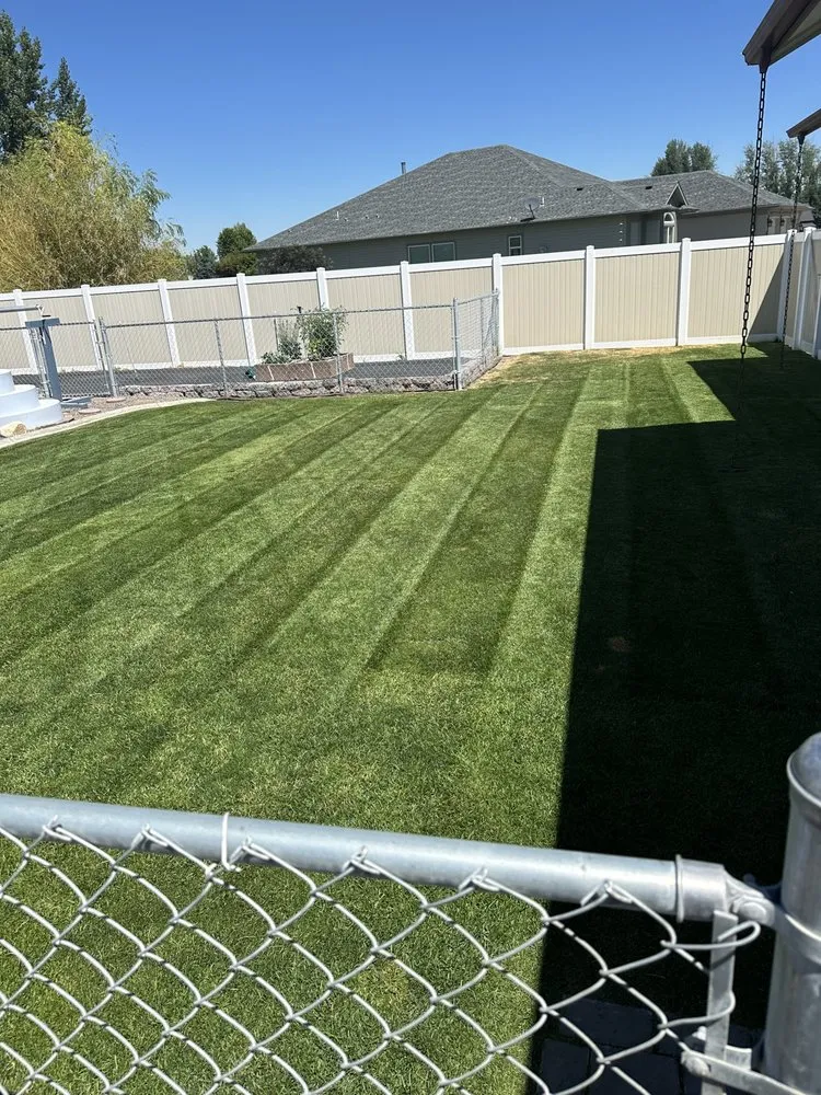 Custom residential landscaping with custom design in Middleton, ID by Beymer Lawn Care