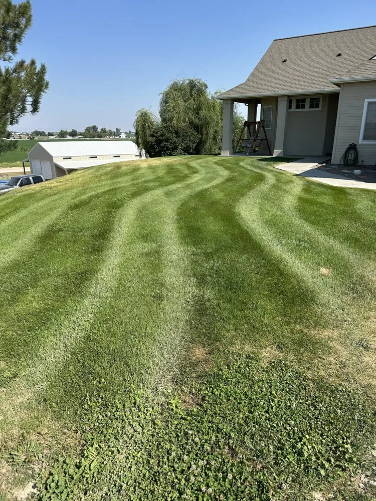 Professional outdoor landscaping with custom design in Middleton, ID by Beymer Lawn Care