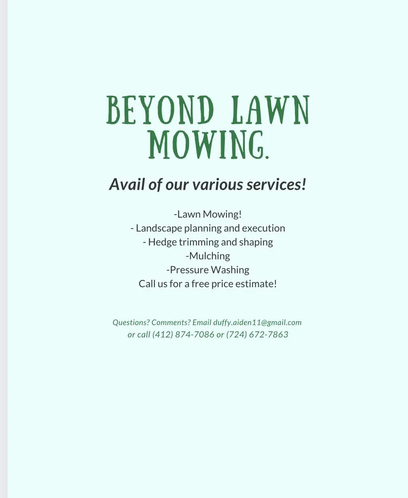 Professional lawn care service in North Huntingdon, PA - Beyond Lawn Mowing