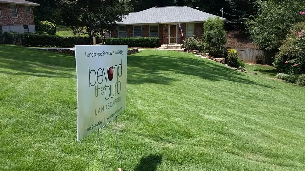 Professional landscape installation in Atlanta, GA by Beyond the Curb Landscaping