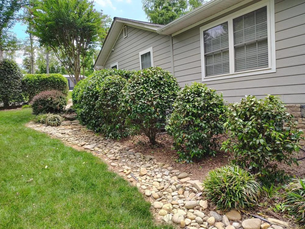 Professional garden landscaping for year-round maintenance in Asheboro, NC by B&G Tree Services and Pressure Washing