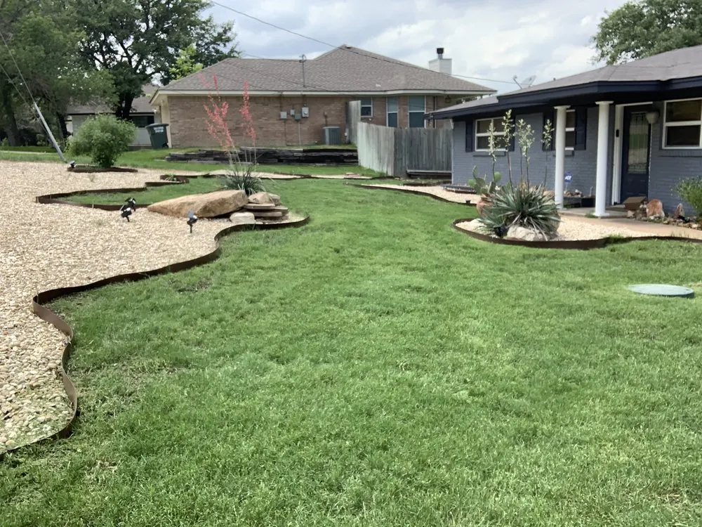 Custom landscaping services with custom design in Killeen, TX by Biels Hometown Lawn Care