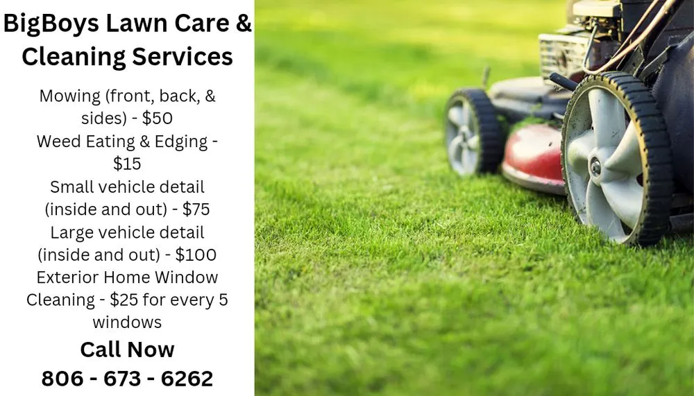 Custom yard cleanup service for beautiful yards in Amarillo, TX by Big Boys Lawn Care & Cleaning