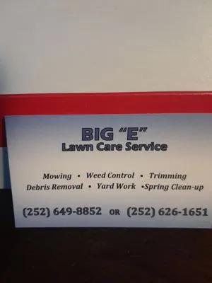 Big E Lawn Care Service Logo