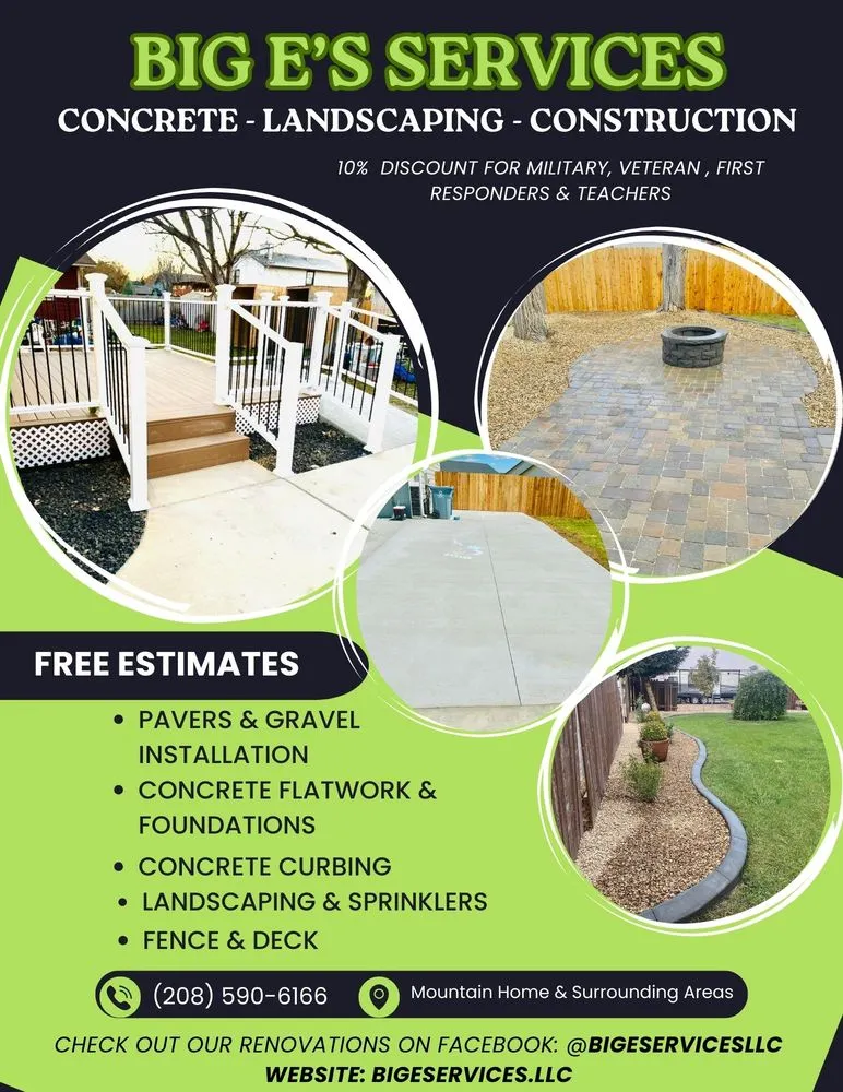 Trusted yard cleanup service with custom design across Mountain Home, ID - Big E's Services