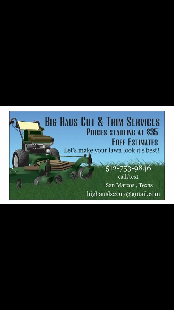 Affordable yard cleanup service experts serving San Marcos, TX - Big Haus Cut & Trim Mowing Services