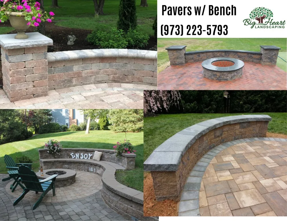 Custom garden landscaping with custom design in Livingston, NJ by Big Heart Landscaping