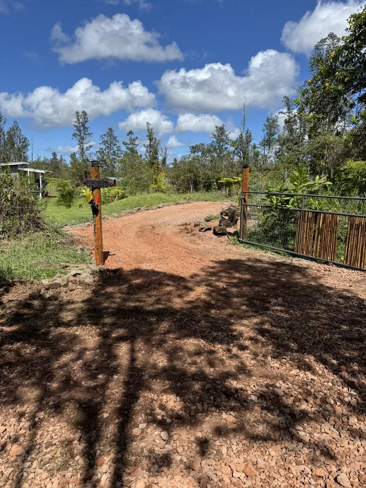 Affordable landscape installation in Volcano, HI by Big Island Earthmovers