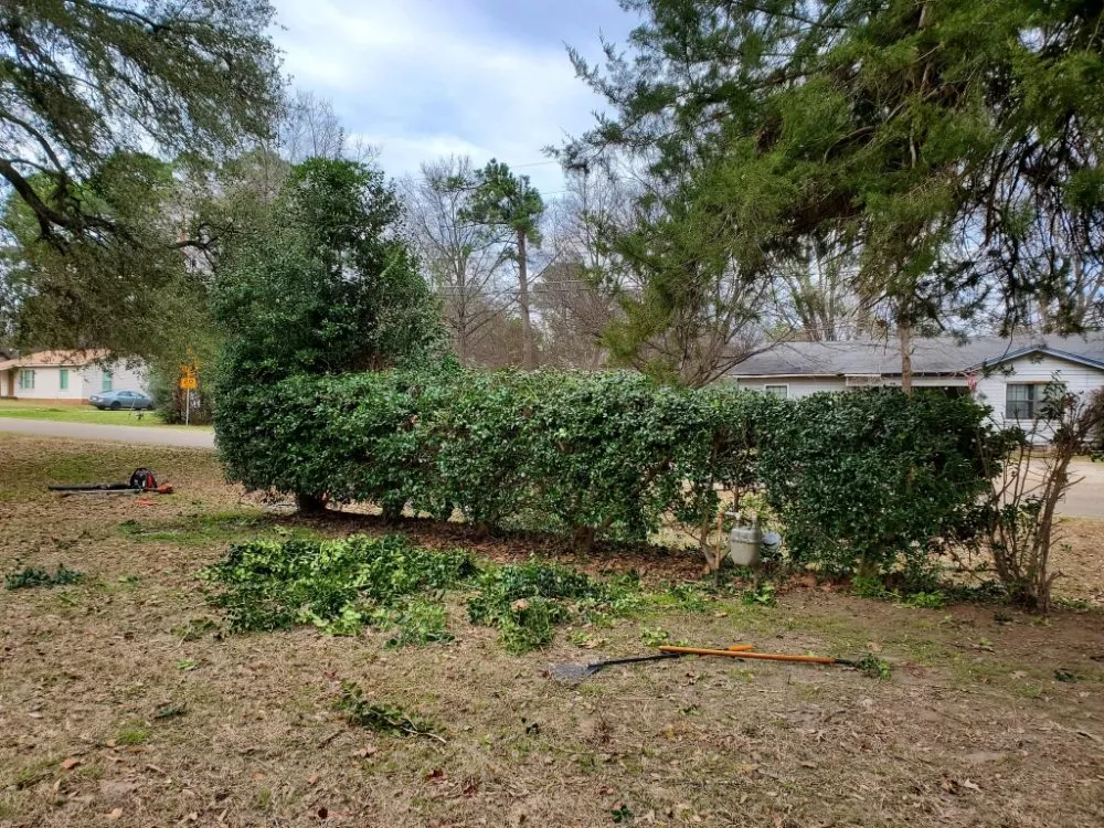 Custom garden landscaping for homes in Longview, TX by Big Mike & Son's Lawn care