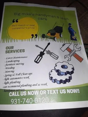 Big Mike's Handyman & Lawn Care Logo