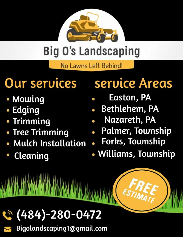 Custom lawn care service for year-round maintenance in Palmer Township, PA by Big O's Landscaping