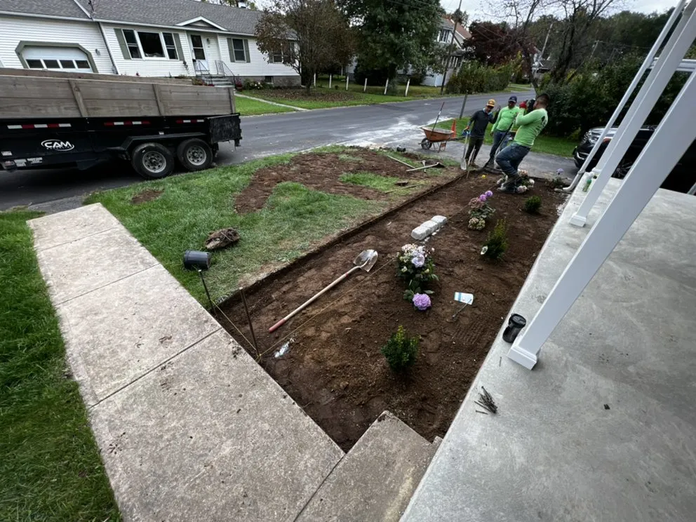 Custom landscaping services for homes in Kingston, NY by Big Oscar Landscaping
