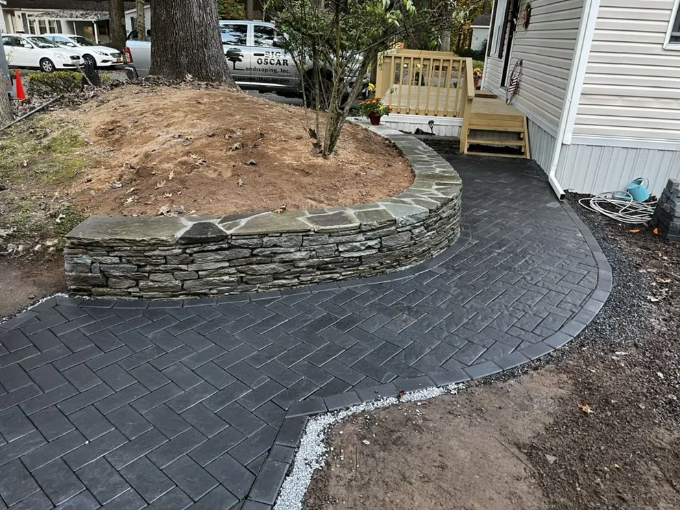 Local landscape installation with custom design in Kingston, NY by Big Oscar Landscaping
