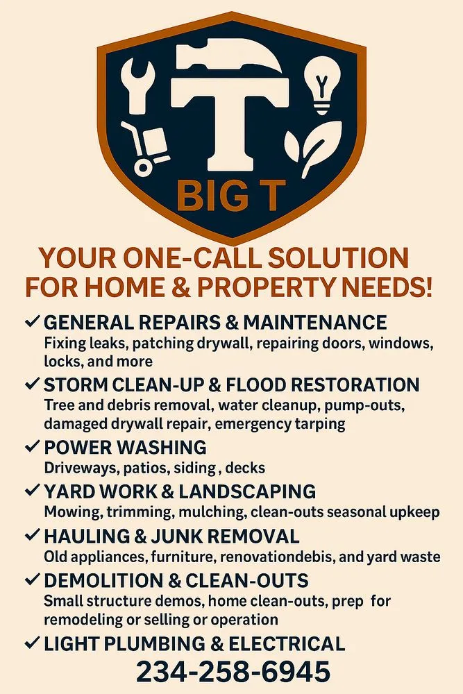 Affordable lawn care service for homes across Uhrichsville, OH - Big T’s Handyman Service