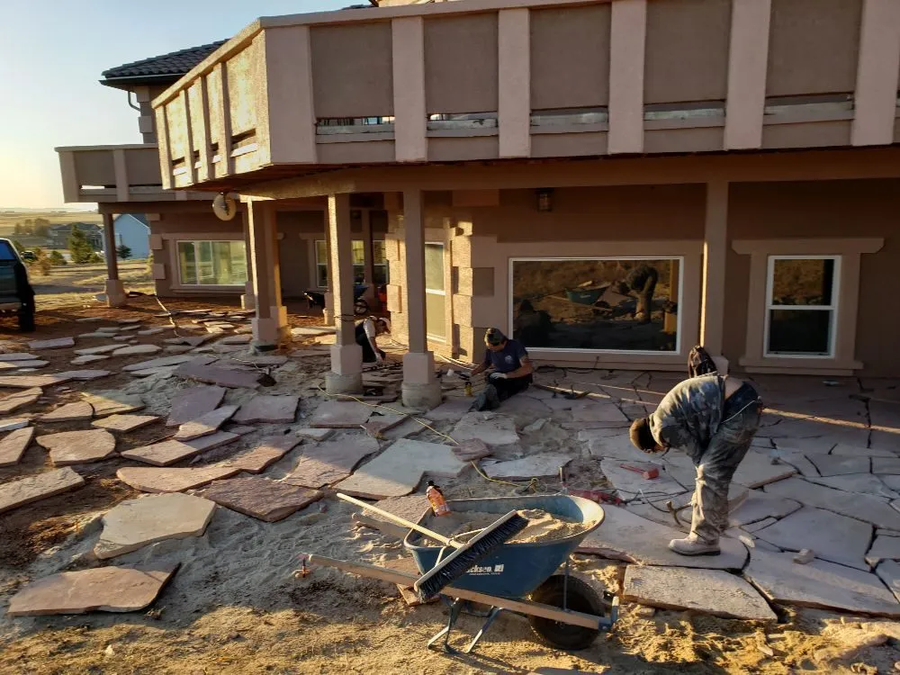 Custom garden landscaping in Littleton, CO by BigHorn Bros