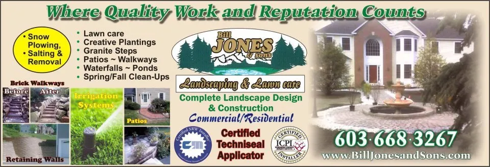 Professional landscaping services for year-round maintenance across Manchester, NH - Bill Jones & Sons Lawn Care & Landscaping