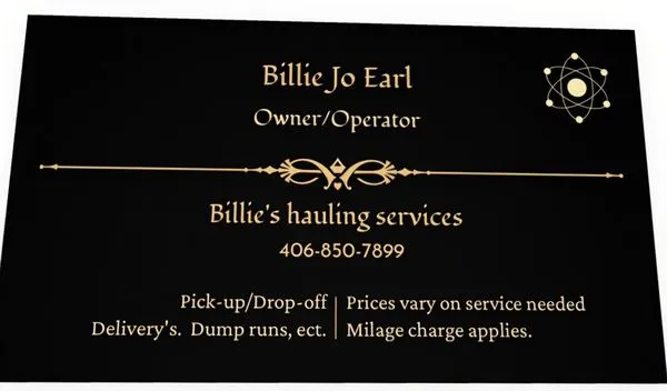 Billie's Hauling Services Logo