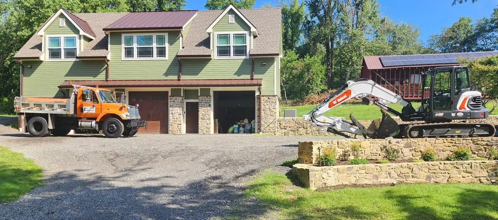 Professional residential landscaping with custom design in Lebanon, NJ by Billy Goat Excavation