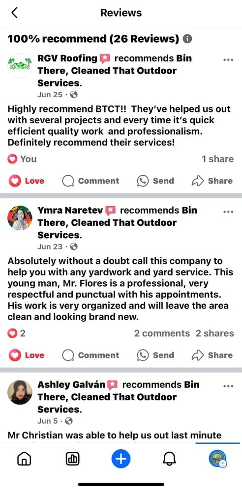 Affordable lawn care service for residential properties in San Juan, TX by Bin There Cleaned That Outdoor Services