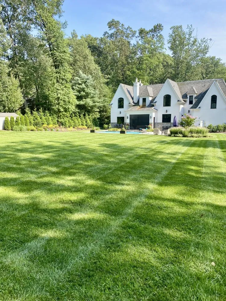 Custom lawn care service with custom design in Demarest, NJ by Birch Landscape & Design