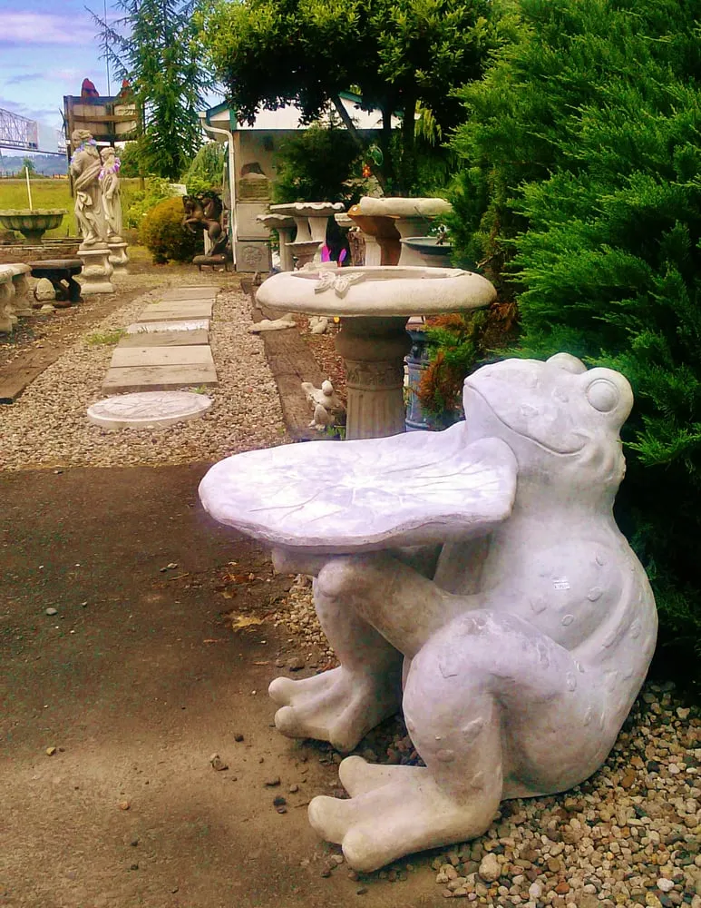Custom landscape design with custom design across Rainier, OR - Birdbaths & Fountains'unlimited