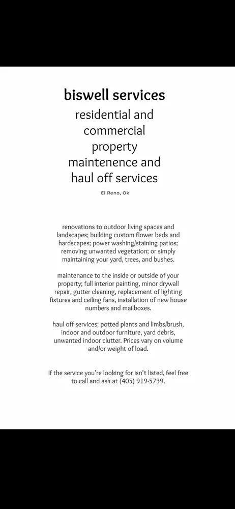 Local landscape installation for residential properties in El Reno, OK by Biswell Services