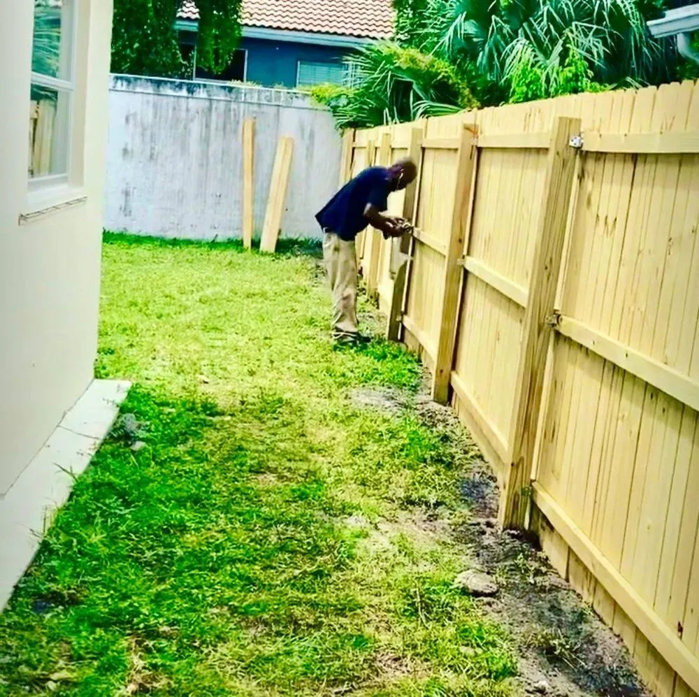 Custom yard cleanup service in Pompano Beach, FL by B.J.'s Lawn Beautification Services