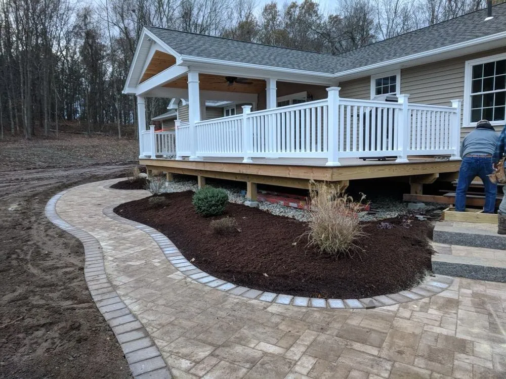 Custom residential landscaping in Willimantic, CT by B&L Landscaping
