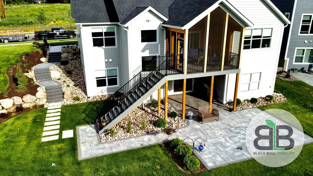 Local lawn mowing service for residential properties in Inver Grove Heights, MN by Black Bull Landscapes