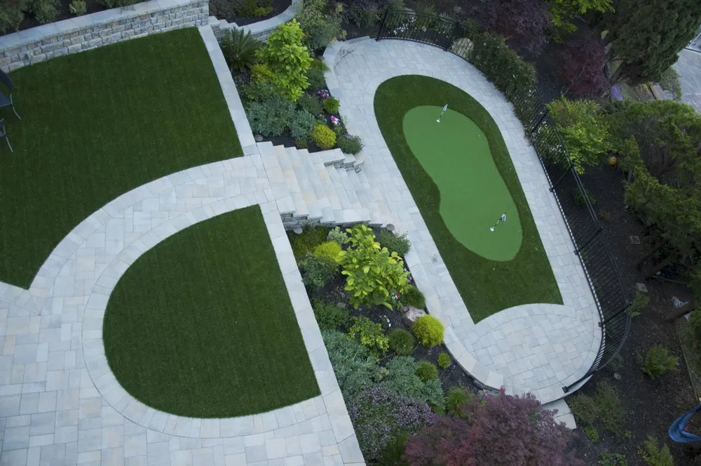 Expert lawn mowing service with custom design in San Ramon, CA by Black Diamond Paver Stones & Landscape