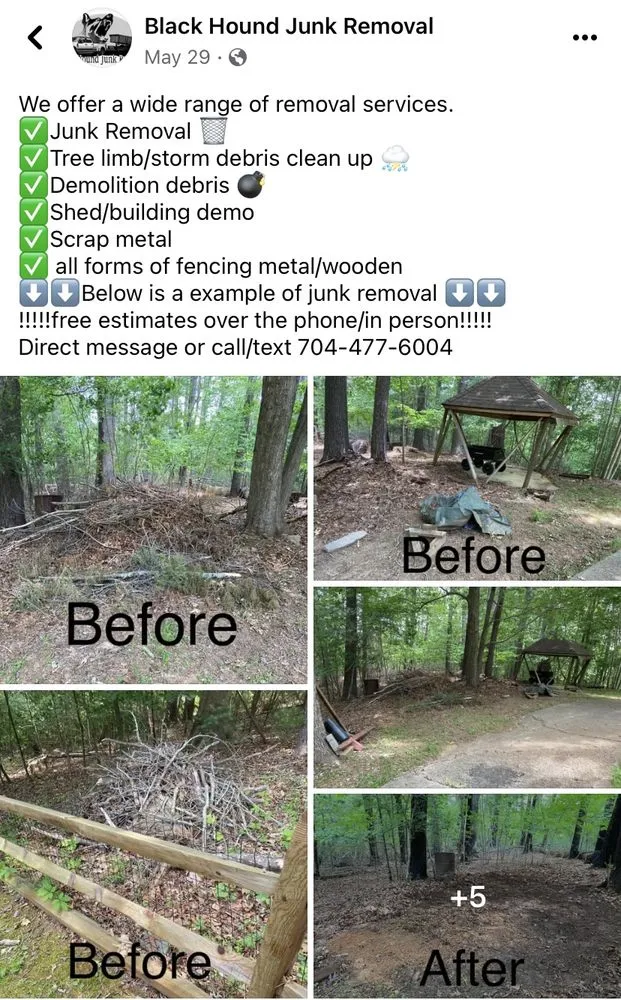Professional landscape installation in Cherryville, NC - Black Hound Junk Removal