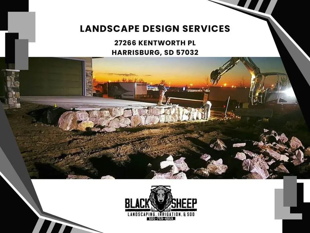 Professional landscape installation in Harrisburg, SD by Black Sheep Landscape