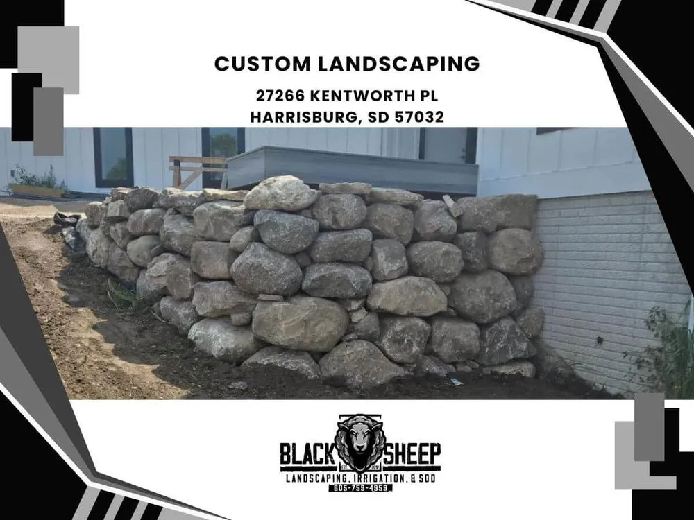 Custom residential landscaping in Harrisburg, SD by Black Sheep Landscape