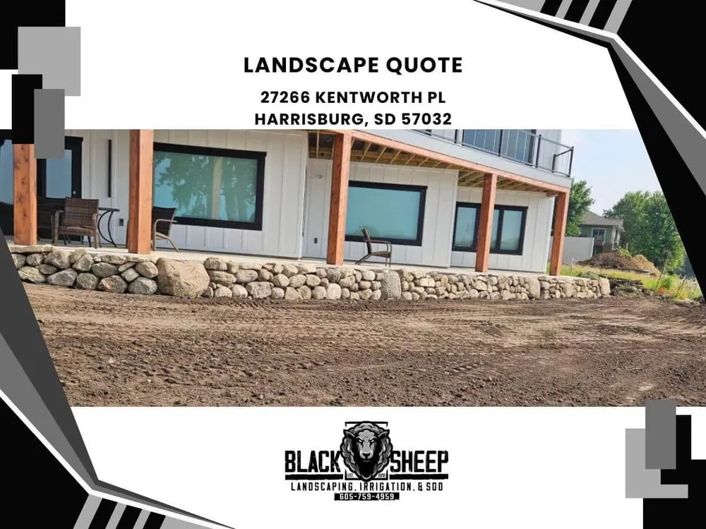 Top-rated lawn mowing service with custom design in Harrisburg, SD by Black Sheep Landscape